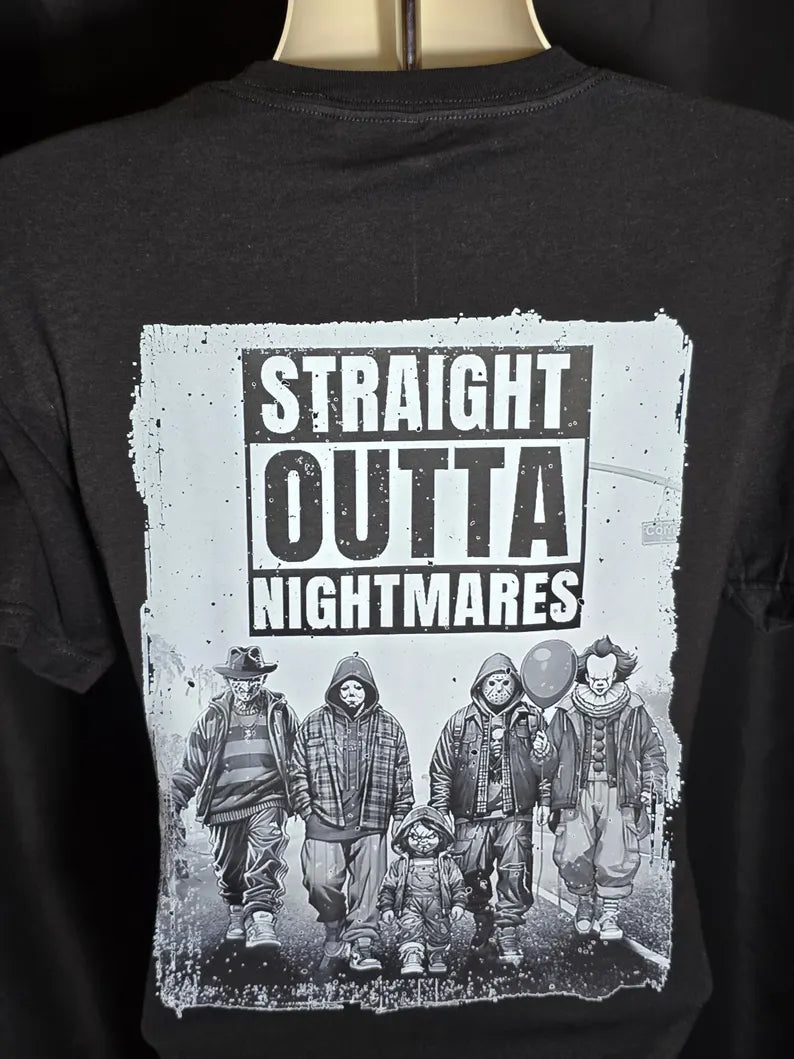 "Straight Outta Nightmares" - Horror Legends T-Shirt