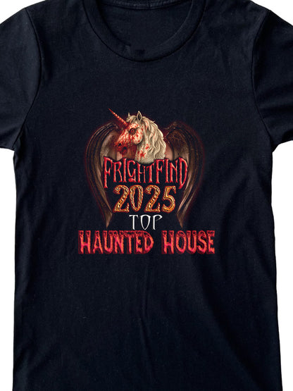 FrightFind 2025 Top Haunted Houses T-Shirt - Halloween