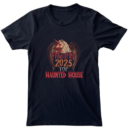 FrightFind 2025 Top Haunted Houses T-Shirt - Halloween
