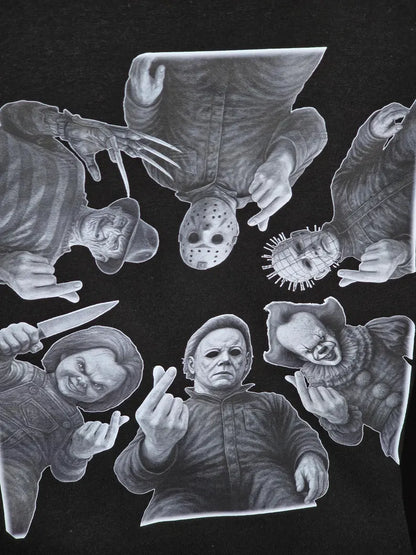 Horror Ledgends/Masters Unite Black/White - Halloween T-Shirt